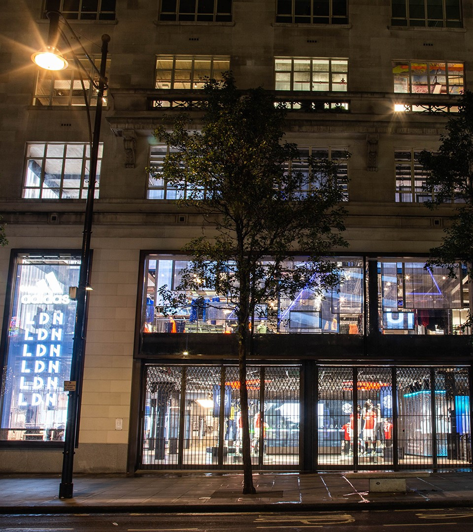 Adidas flagship store on Oxford Street in London